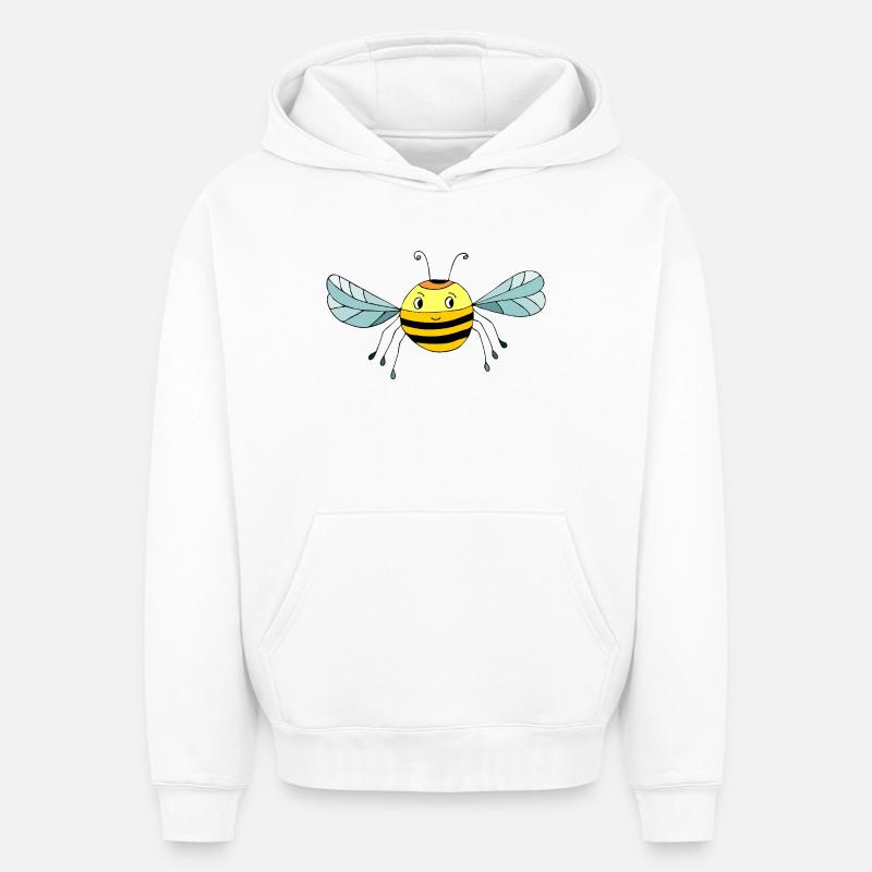 insecte - Sweat à capuche unisexe oversize épais SPREAD - blanc
