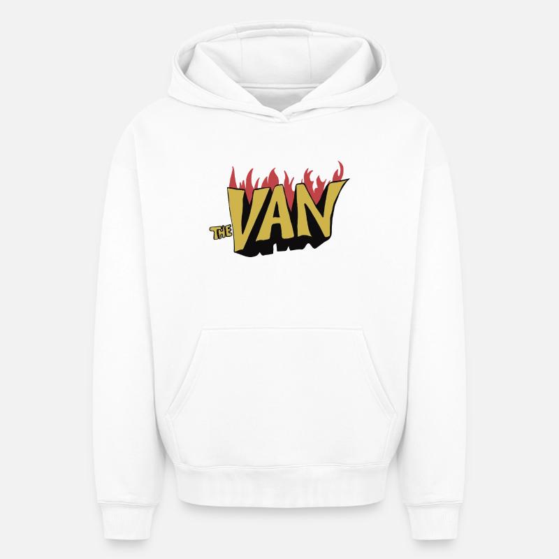 Le Van Retro - Sweat à capuche unisexe oversize épais SPREAD - blanc