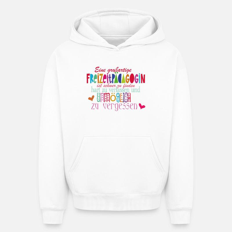 Freizeitpädagogin - Oversized Heavyweight Unisex Hoodie - Weiß