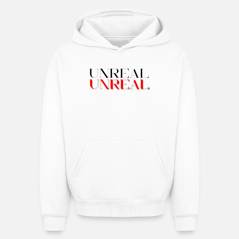 Incroyable - Sweat à capuche unisexe oversize épais SPREAD - blanc