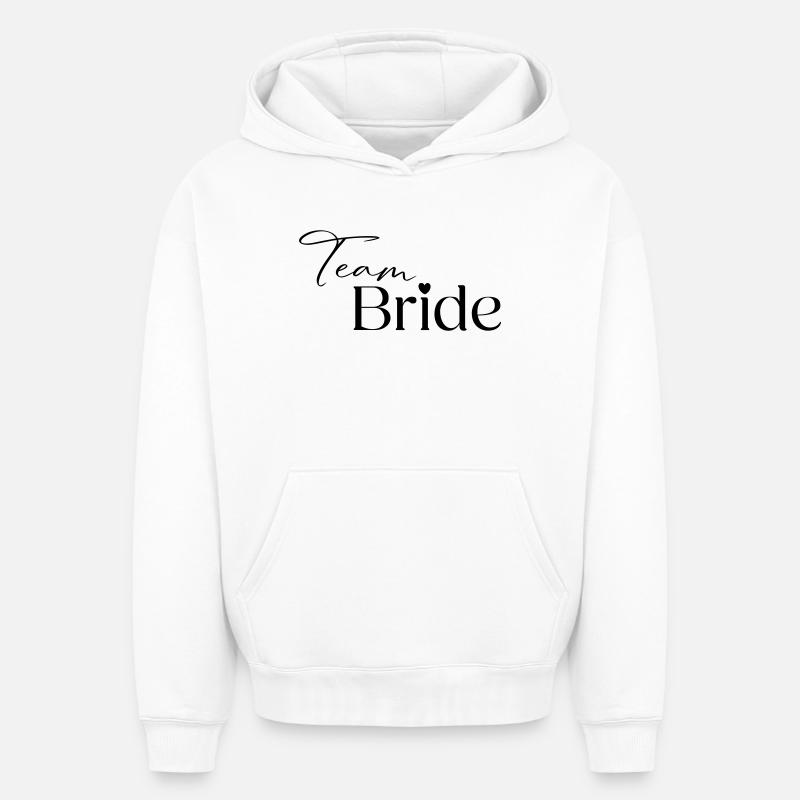 Équipe Bride - Sweat à capuche unisexe oversize épais SPREAD - blanc