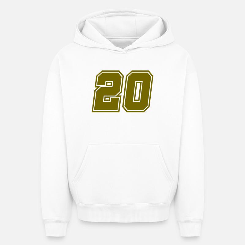 20 - Sweat à capuche unisexe oversize épais SPREAD - blanc