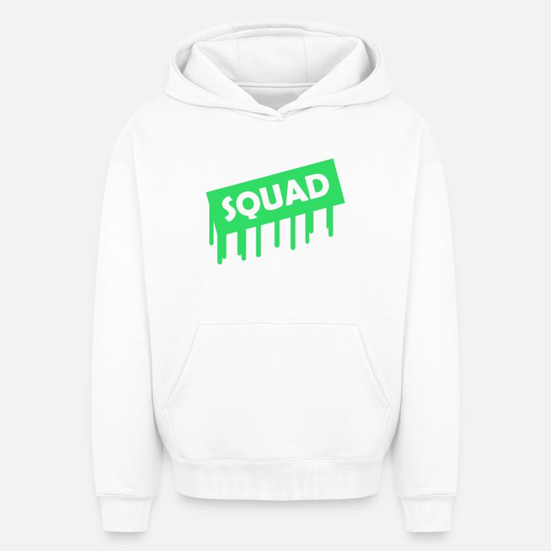 Effectif - Sweat à capuche unisexe oversize épais SPREAD - blanc