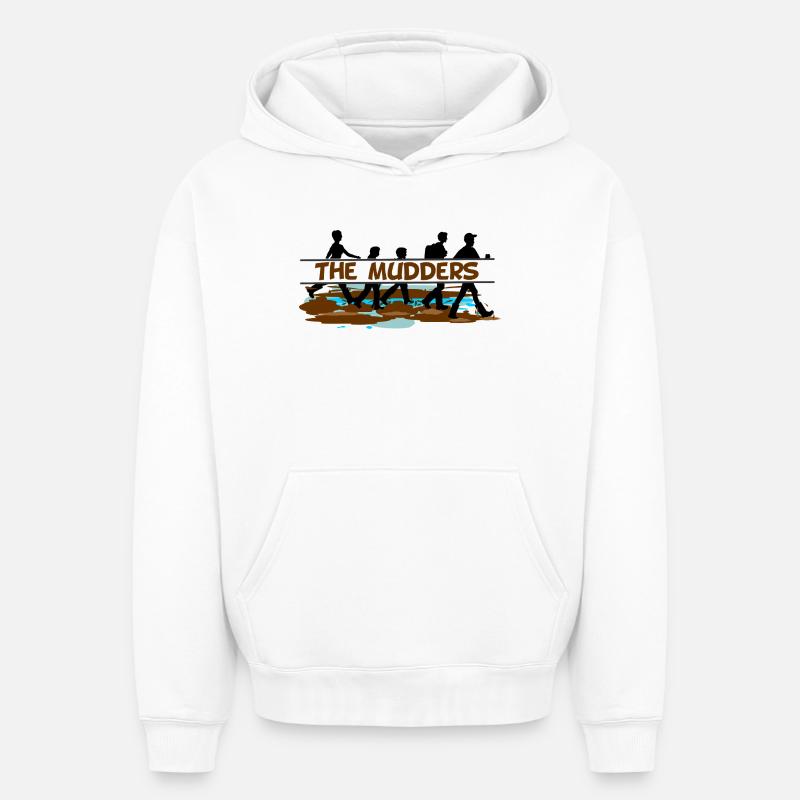 Les Mudders – L’Aventure des Wadden - Sweat à capuche unisexe oversize épais SPREAD - blanc