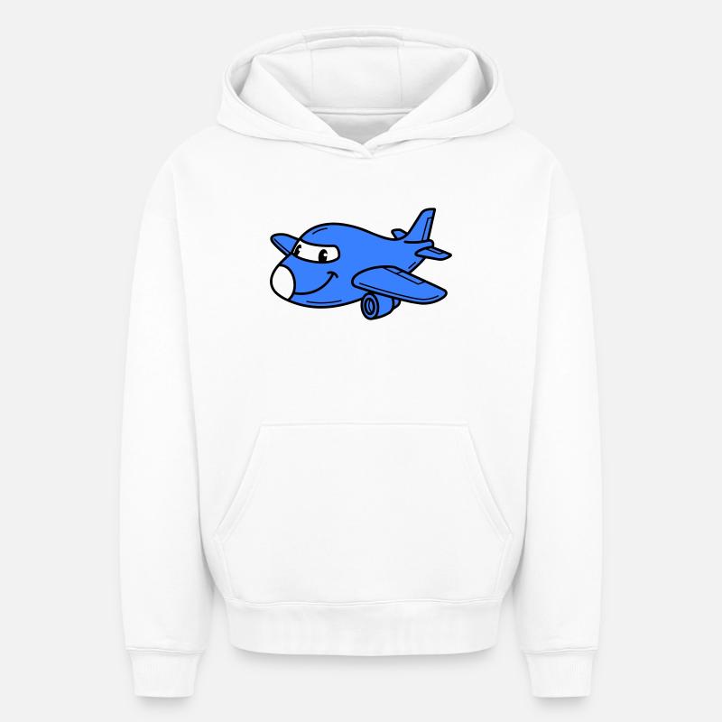 Airplane Kids - Sweat à capuche unisexe oversize épais SPREAD - blanc