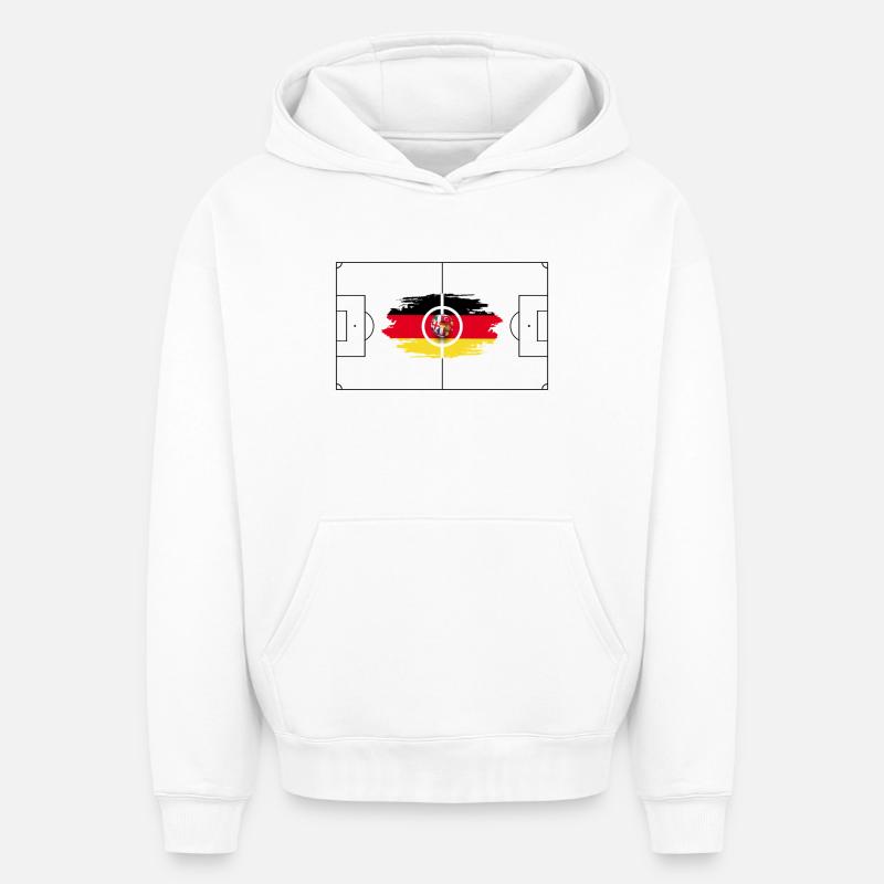 Terrain d’Allemagne - Sweat à capuche unisexe oversize épais SPREAD - blanc