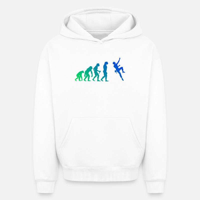 Les éventails d’escalade s’assemblent - Sweat à capuche unisexe oversize épais SPREAD - blanc
