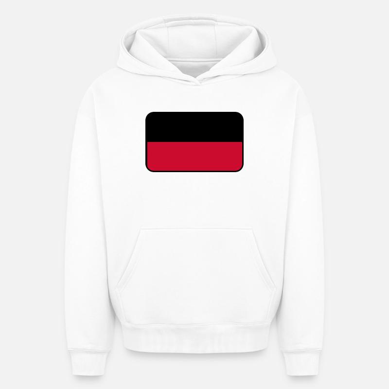 Emblème du drapeau de Nimègue - Sweat à capuche unisexe oversize épais SPREAD - blanc