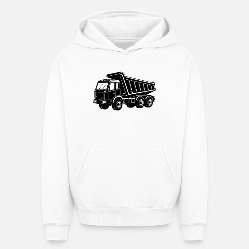 Benne - Sweat à capuche unisexe oversize épais SPREAD - blanc
