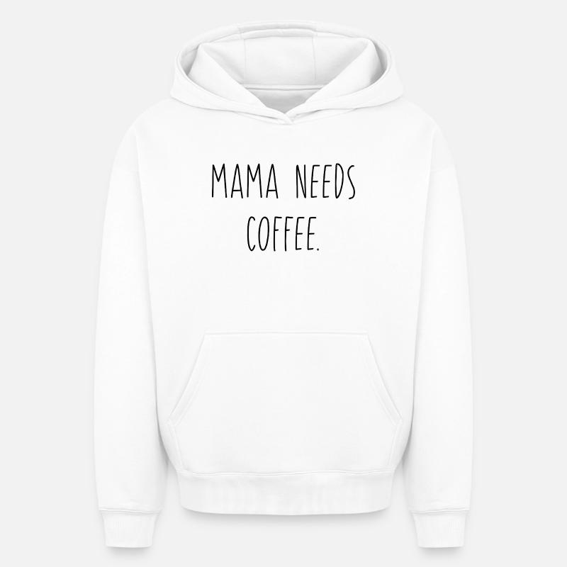 Le monde de maman - Sweat à capuche unisexe oversize épais SPREAD - blanc