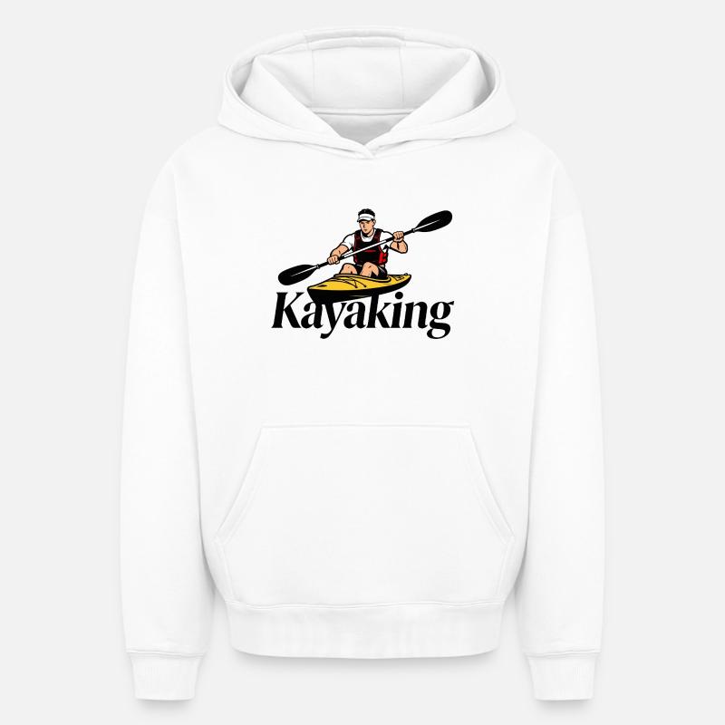 Kayak - Sweat à capuche unisexe oversize épais SPREAD - blanc