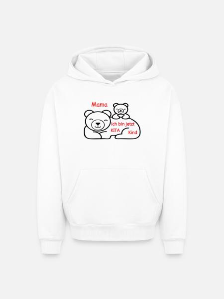 Kita Kind - Oversized Heavyweight Unisex Hoodie - Weiß
