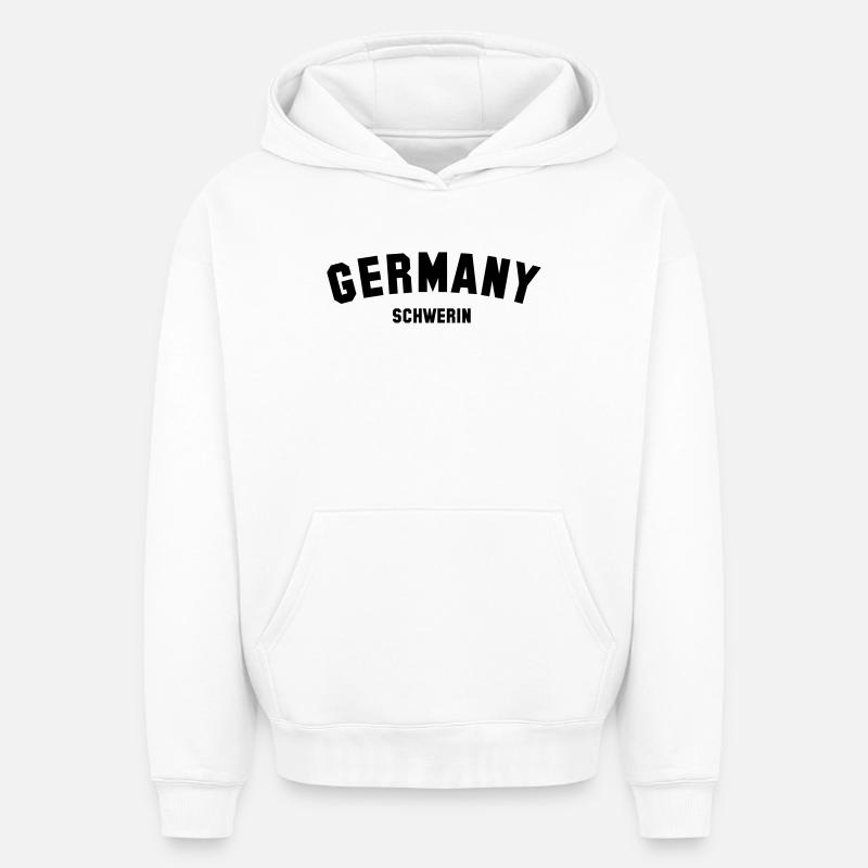Schwerin :::: - Sweat à capuche unisexe oversize épais SPREAD - blanc