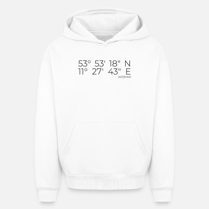 Coordonnées Wismar - Sweat à capuche unisexe oversize épais SPREAD - blanc