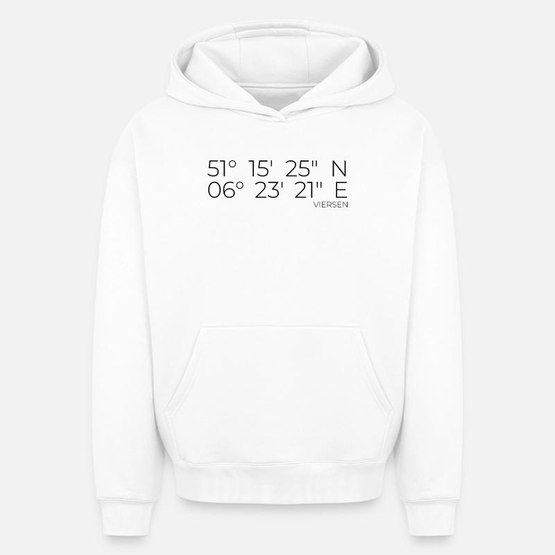 Coordonnées Viersen - Sweat à capuche unisexe oversize épais SPREAD - blanc