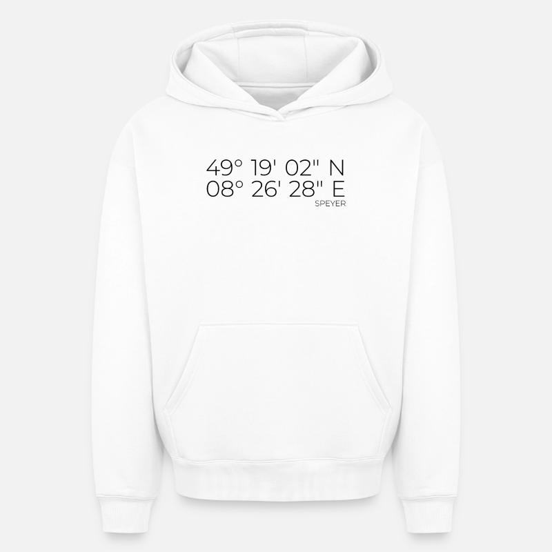 coordonnées Speyer - Sweat à capuche unisexe oversize épais SPREAD - blanc