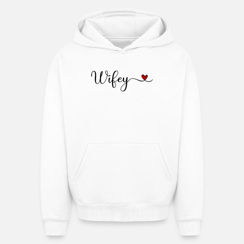 Femme - Sweat à capuche unisexe oversize épais SPREAD - blanc