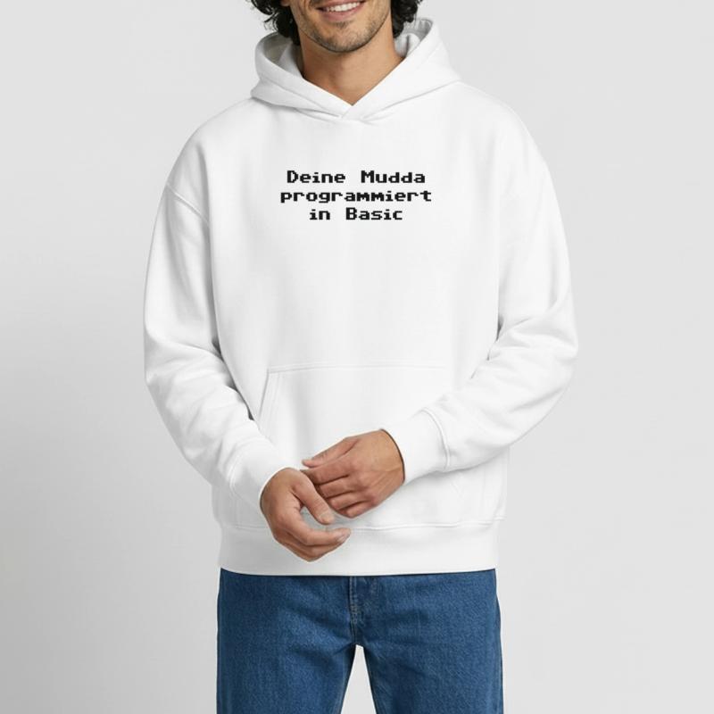 Deine Mudda programmiert in Basic Oversized Heavyweight Unisex Hoodie