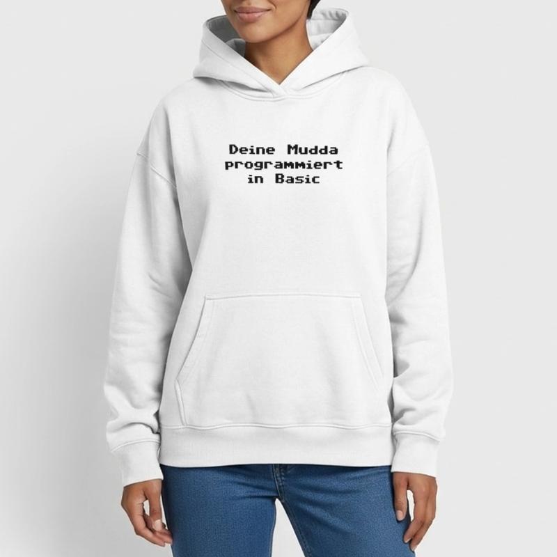 Deine Mudda programmiert in Basic Oversized Heavyweight Unisex Hoodie