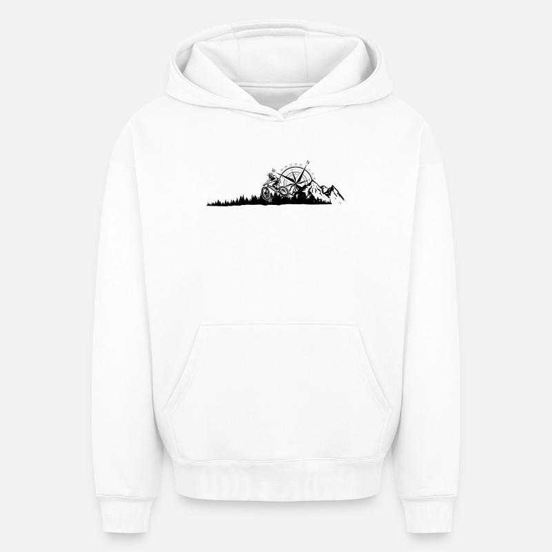 VTT - Sweat à capuche unisexe oversize épais SPREAD - blanc