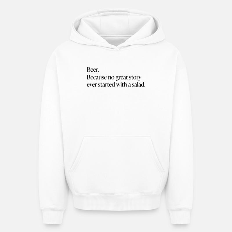 Chemise statement de bière - Sweat à capuche unisexe oversize épais SPREAD - blanc