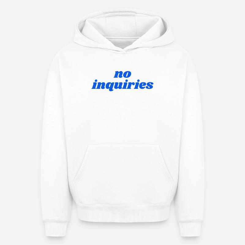 Aucune demande - Sweat à capuche unisexe oversize épais SPREAD - blanc