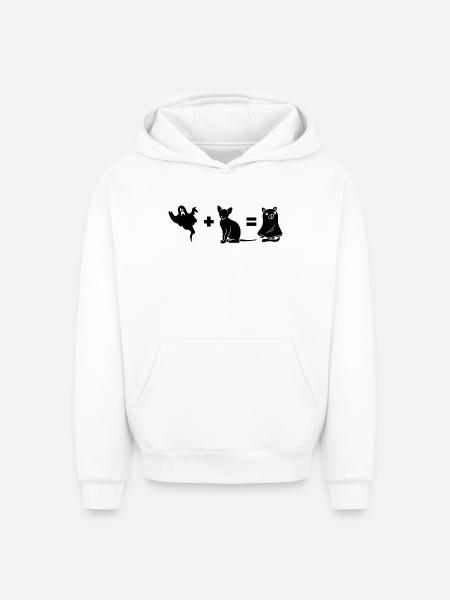 Funny Halloween Dog Ghost - Oversized Heavyweight Unisex Hoodie - Weiß
