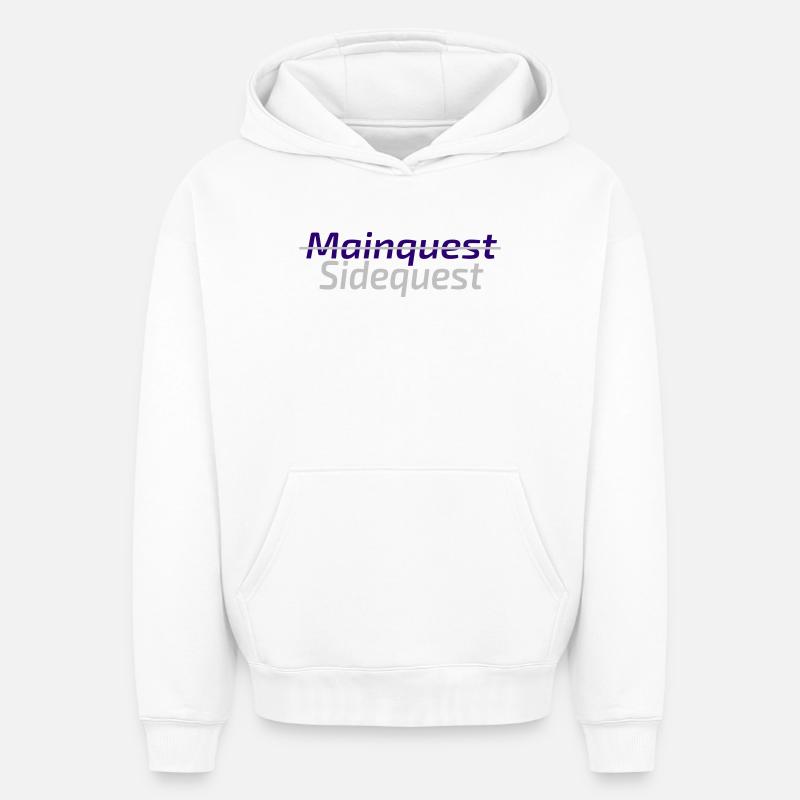 Mode Sidequest activé - Sweat à capuche unisexe oversize épais SPREAD - blanc