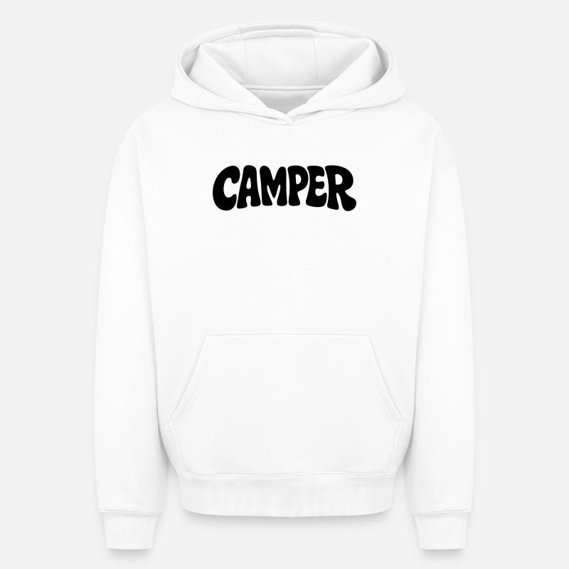 Campeur - Sweat à capuche unisexe oversize épais SPREAD - blanc