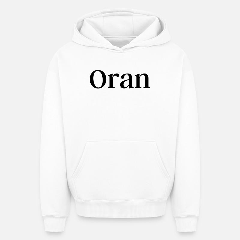 Oran - Sweat à capuche unisexe oversize épais SPREAD - blanc