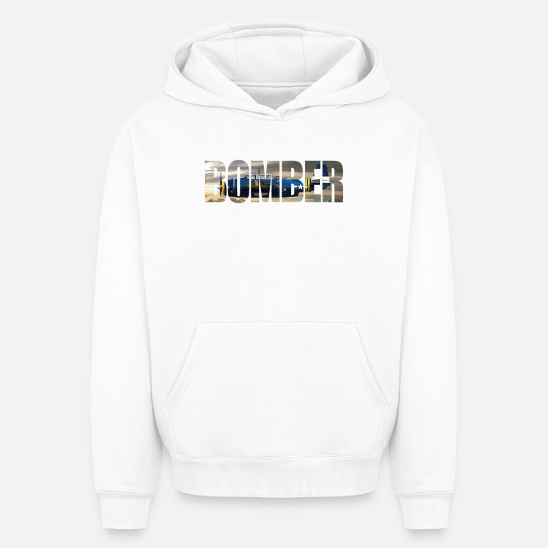 Bomber TBF Avenger - Sweat à capuche unisexe oversize épais SPREAD - blanc