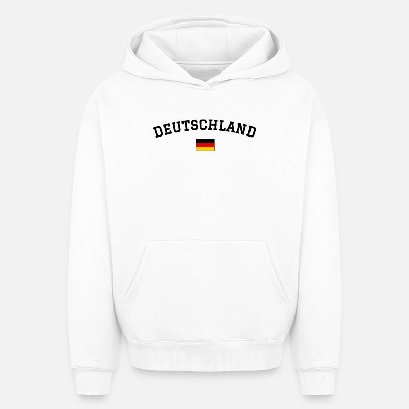 Minimum du drapeau allemand - Sweat à capuche unisexe oversize épais SPREAD - blanc