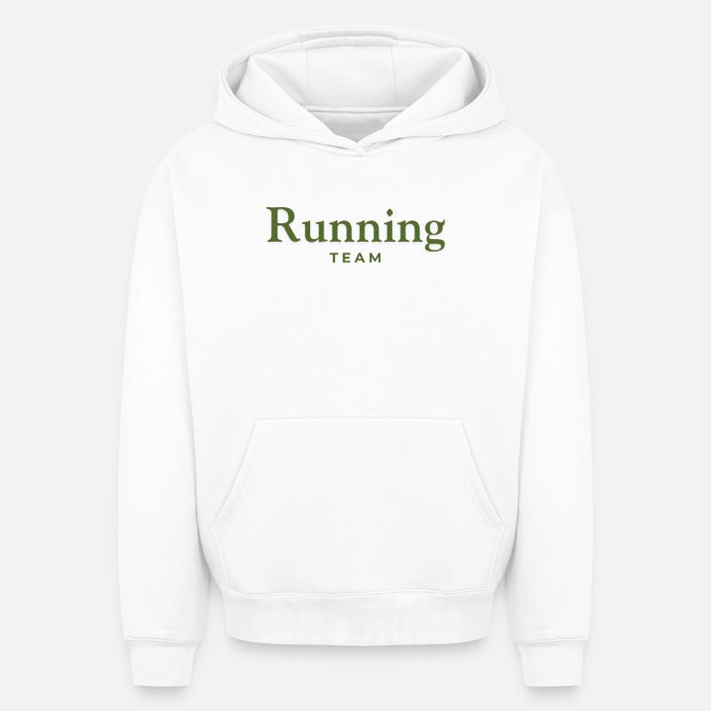 Équipe de course - Sweat à capuche unisexe oversize épais SPREAD - blanc