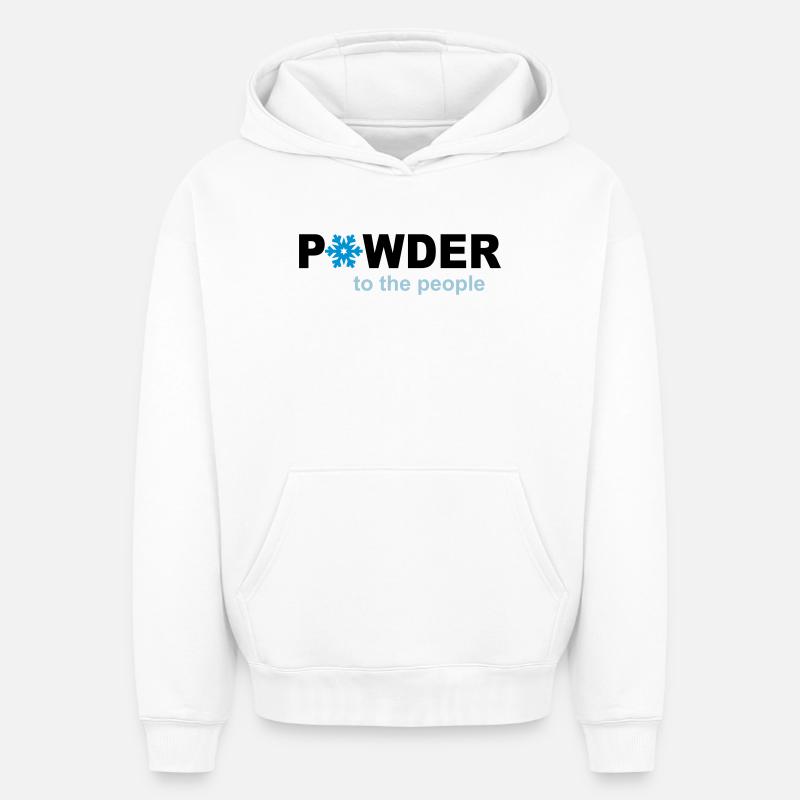 Schnee - Oversized Heavyweight Unisex Hoodie - Weiß