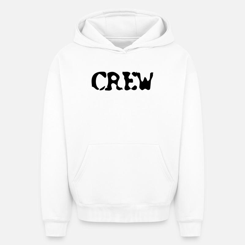 CREW - Sweat à capuche unisexe oversize épais SPREAD - blanc