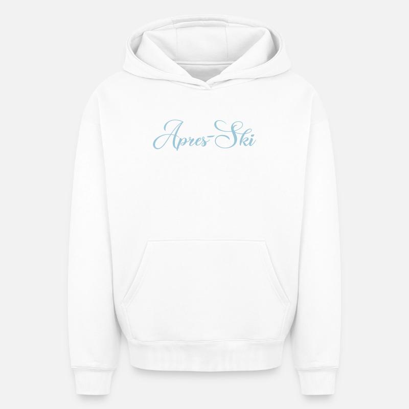 APRES-SKI - Sweat à capuche unisexe oversize épais SPREAD - blanc
