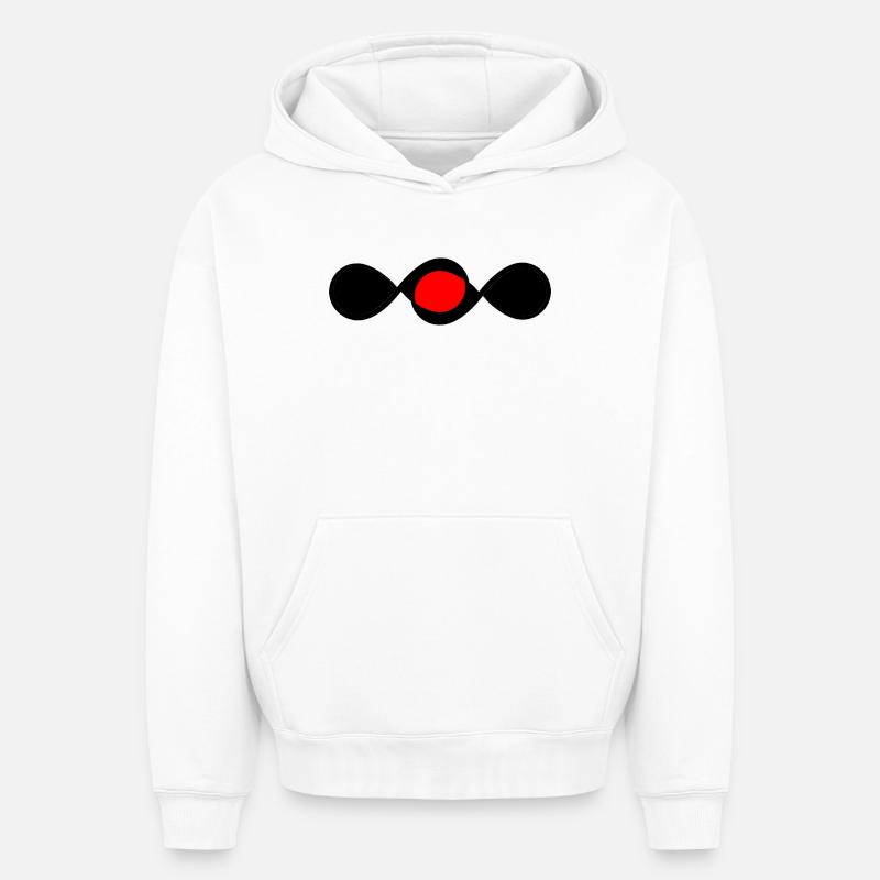Projecteur Red Infinity - Sweat à capuche unisexe oversize épais SPREAD - blanc