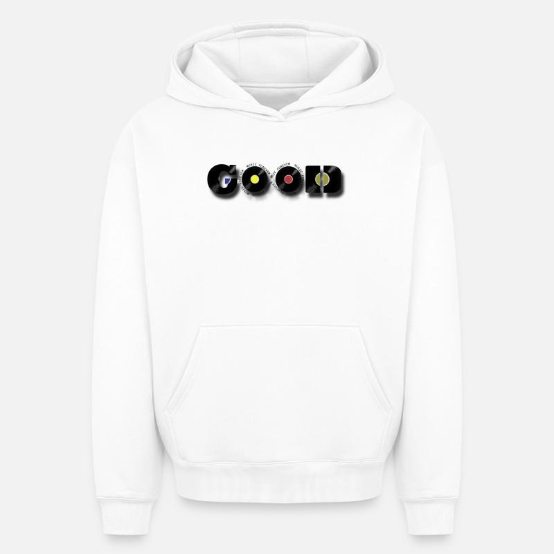 GOOD - Sweat à capuche unisexe oversize épais SPREAD - blanc