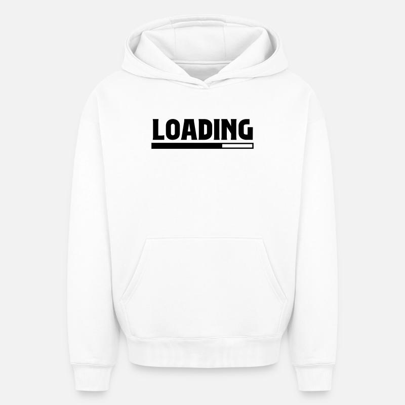 Loading - Oversized Heavyweight Unisex Hoodie - Weiß