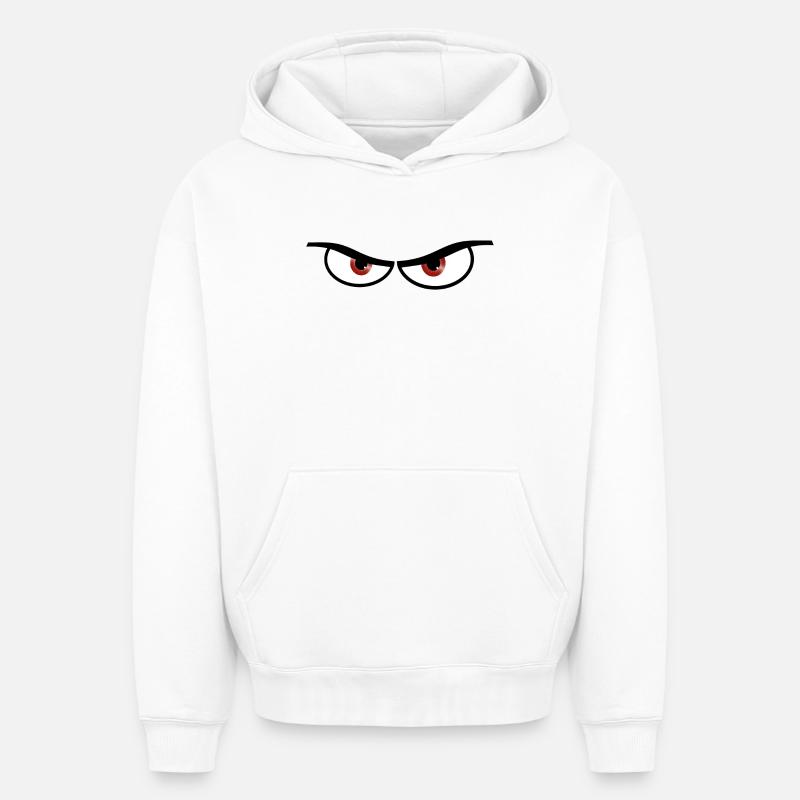 Mauvais yeux - idée cadeau - Sweat à capuche unisexe oversize épais SPREAD - blanc