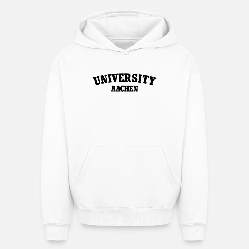Université d’Aix-la-Chapelle - Sweat à capuche unisexe oversize épais SPREAD - blanc