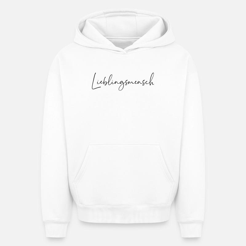 Personne préférée / Conception de l’écriture manuscrite - Sweat à capuche unisexe oversize épais SPREAD - blanc
