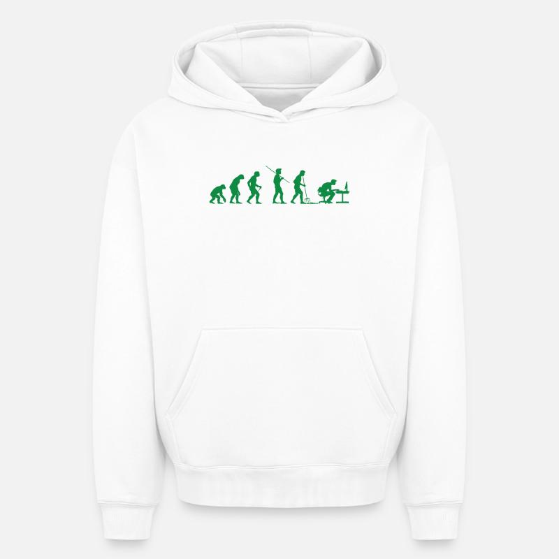 Programmeur Évolution Informaticien Développeur - Sweat à capuche unisexe oversize épais SPREAD - blanc
