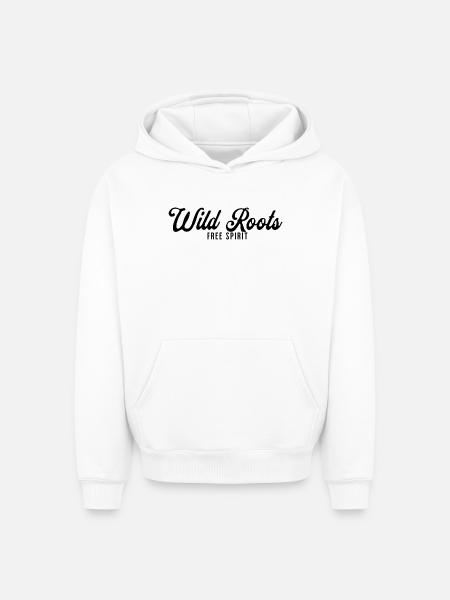 Wild Roots Free Spirit - Oversized Heavyweight Unisex Hoodie - Weiß