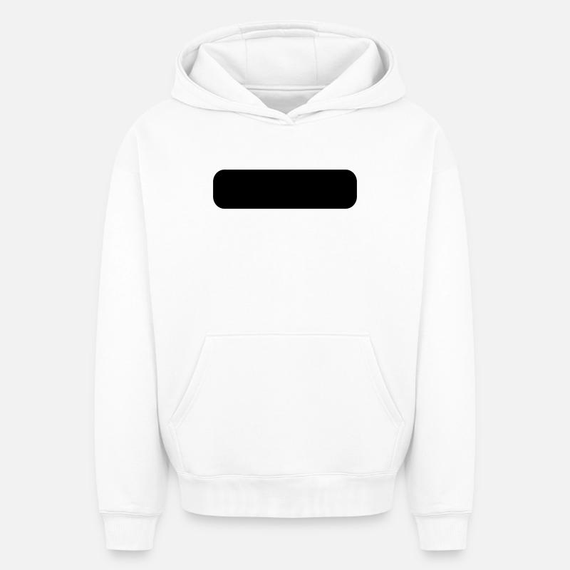Rectangle arrondi - Sweat à capuche unisexe oversize épais SPREAD - blanc