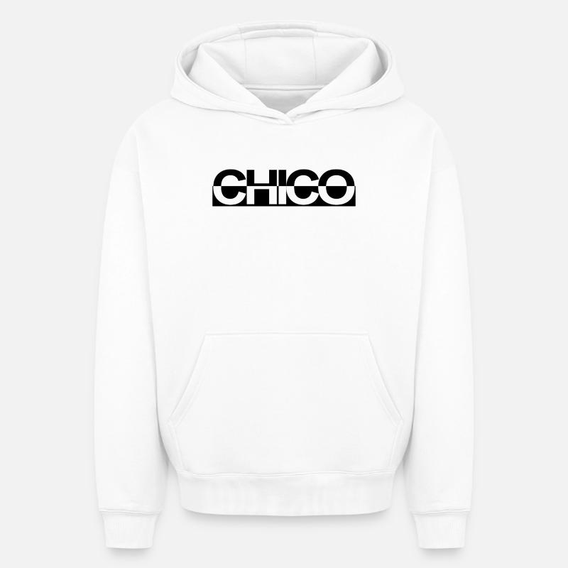 CHICO - Sweat à capuche unisexe oversize épais SPREAD - blanc