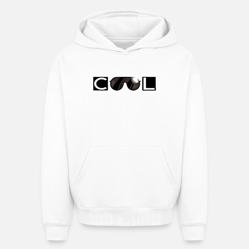 cool - Sweat à capuche unisexe oversize épais SPREAD - blanc