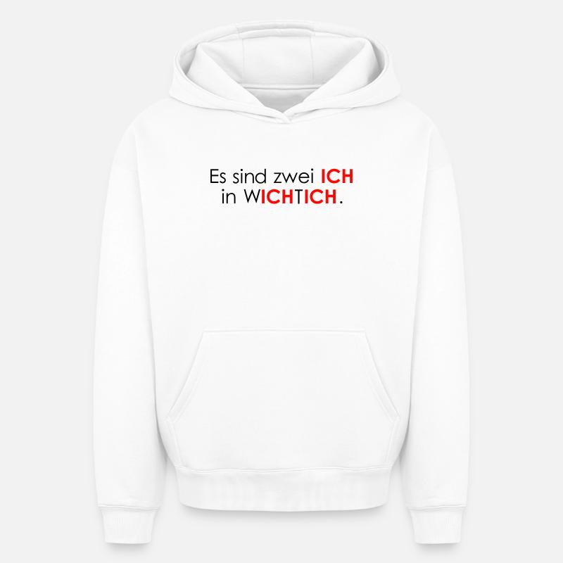 Lutin - Sweat à capuche unisexe oversize épais SPREAD - blanc