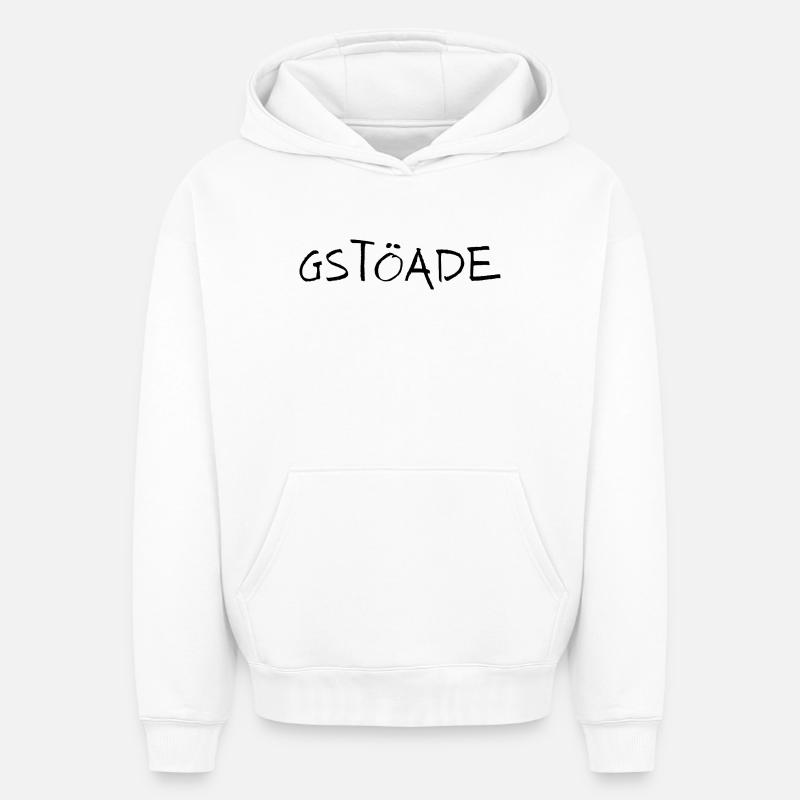 Gstöade - Sweat à capuche unisexe oversize épais SPREAD - blanc