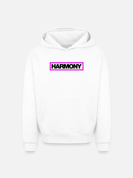 Typo HARMONY Kontur 2C - Oversized Heavyweight Unisex Hoodie - Weiß